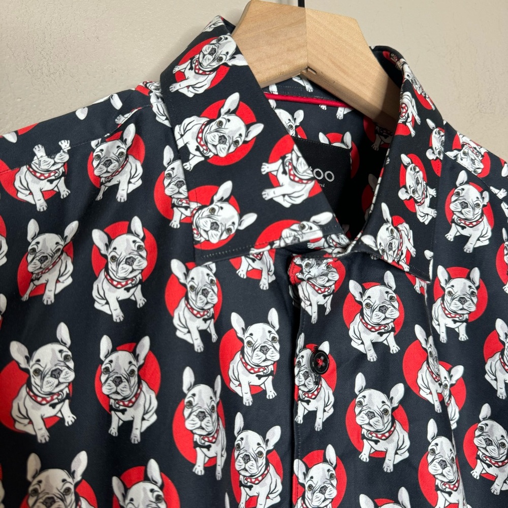 Maceoo Men's 2 Small Short Sleeve Galileo Frenchie French Bullldog Puppy Shirt